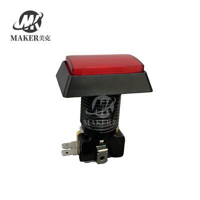 Rectangular Beveled Arcade Game Accessories Push Button For Fish Slot Machine