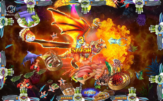 Amusement Seafood Paradise 5 Shooting Fish Game Software Customized Cabinet