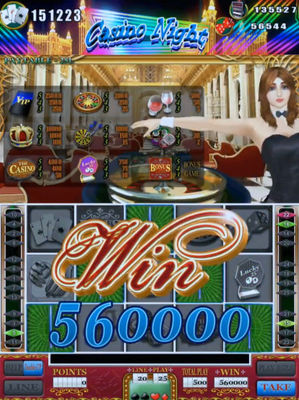 Casino Night Vertical Monitor Coin Pusher Skill Game Board For Playing