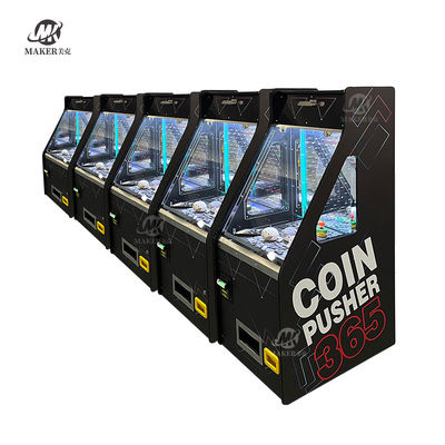Tempering Glass Pusher Coin Machine With Cash Acceptor Arcade Electronic Coin Pusher Game