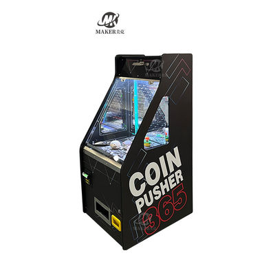Tempering Glass Pusher Coin Machine With Cash Acceptor Arcade Electronic Coin Pusher Game