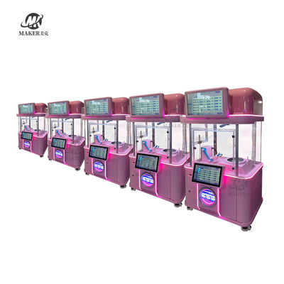 Coin Operated Robot Fairy Floss Cotton Candy Vending Machine Air Cooling