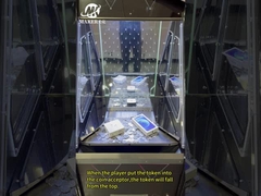 New Design Single Player Coin Pusher Machine Tempering Glass Arcade Coin Pusher Machine